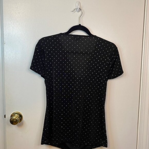 Jaclyn smith Black sheer sparkly Blouse - Picture 8 of 8